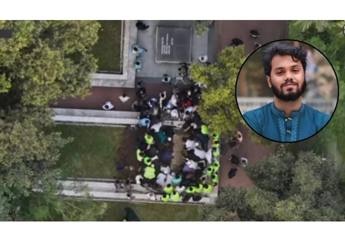 জাতীয় কবির সমাধির পাশে সমাহিত শহীদ ওসমান হাদি