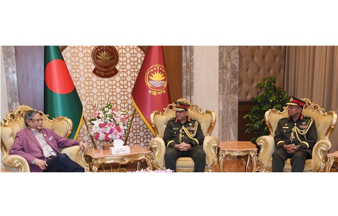 রাষ্ট্রপতির সঙ্গে সেনাবাহিনীর পিজিএস, পিএসও এর সাক্ষাৎ