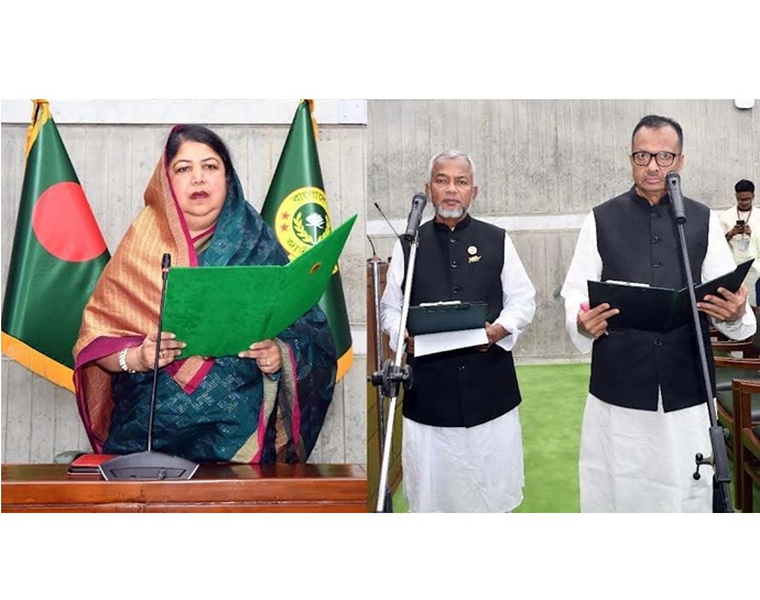 নব-নির্বাচিত সংসদ সদস্য শাহজাহান আলম ও গোলাম ফারুক শপথ নিয়েছেন