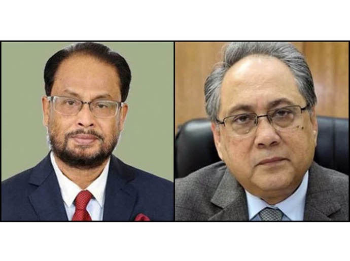 বিরোধীদলীয় নেতা গোলাম মোহাম্মদ কাদের ও উপনেতা আনিসুল ইসলাম