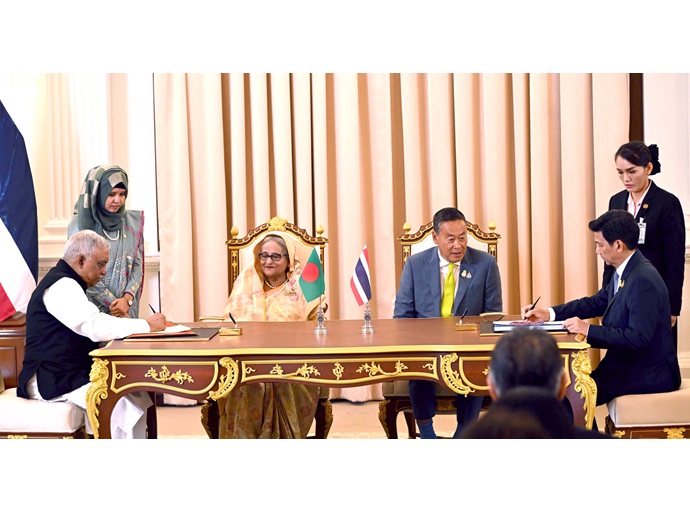 ঢাকা ও ব্যাংকক পাঁচটি দ্বিপাক্ষিক নথি স্বাক্ষর করেছে