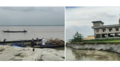 বেড়া উপজেলার ১৯নংচরসাড়াশিয়া সরকারি প্রাথমিক বিদ্যালয় নদীতে বিলীন