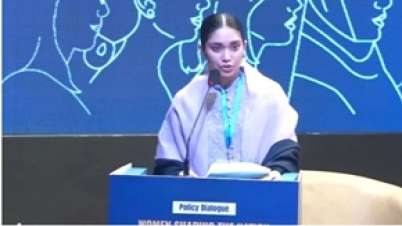 প্রথমবার জনসম্মুখে বক্তব্য রাখলেন জাইমা রহমান