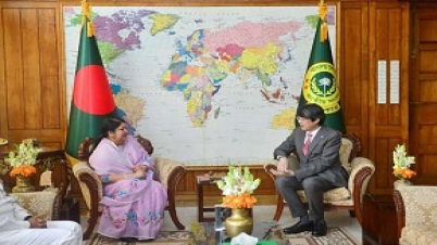স্পিকারের সাথে জাপানের রাষ্ট্রদূত ইওয়ামা কিমিনোরি`র সৌজন্য