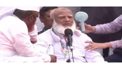 বক্তব্যের সময় মঞ্চে ঢলে পড়লেন জামায়াত আমির